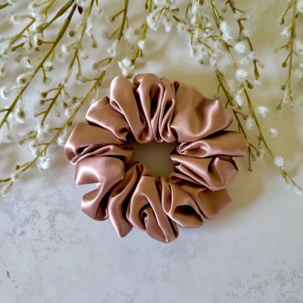 Silk Scrunchie - Cinder Rose