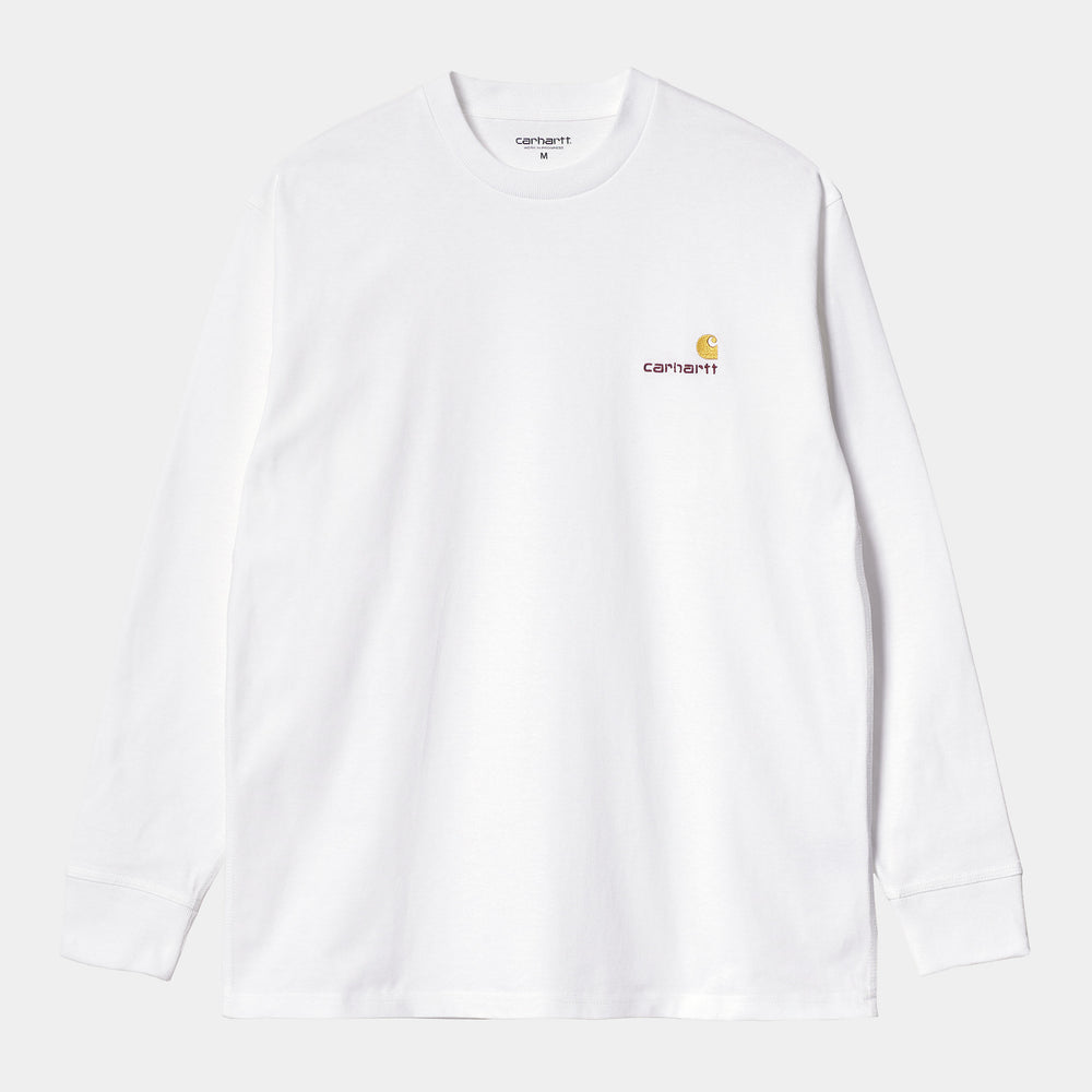 L/S American Script T-Shirt - White