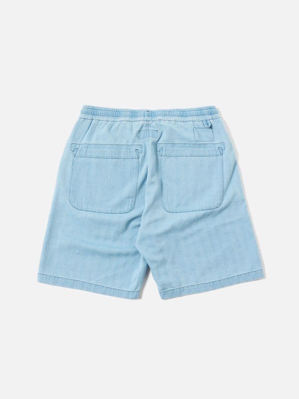 Simple Short - Herringbone Denim - Washed Indigo