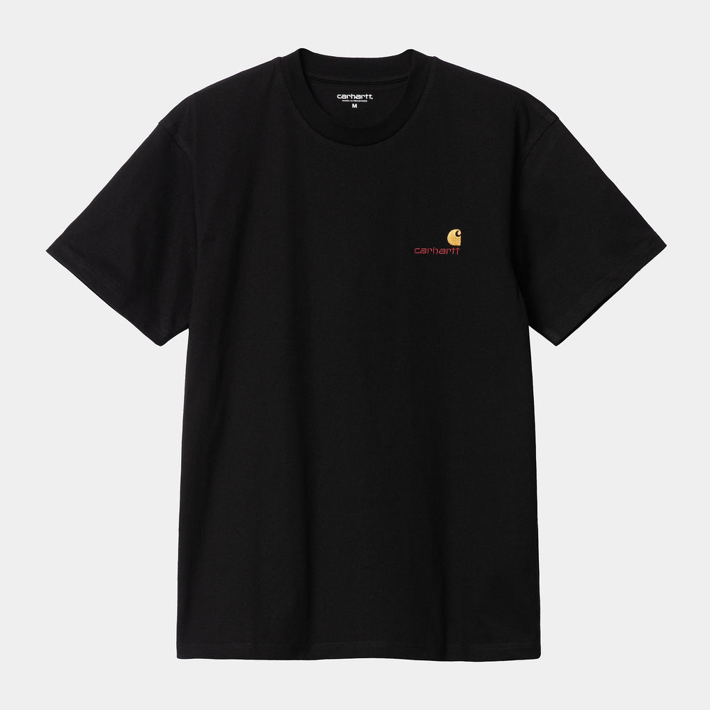 S/S American Script T-Shirt - Black