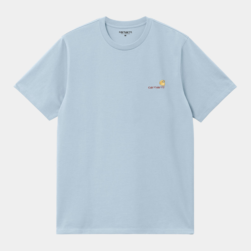 S/S American Script T-Shirt - Frosted Blue