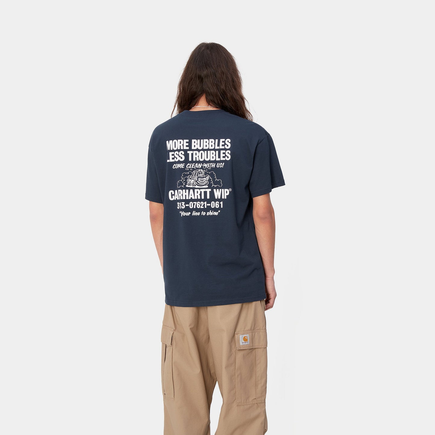 
                  
                    S/S Less Troubles T-Shirt - Blue/Wax
                  
                
