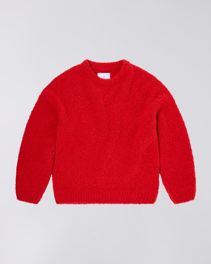 Dun Textured Sweater - Fiery Red