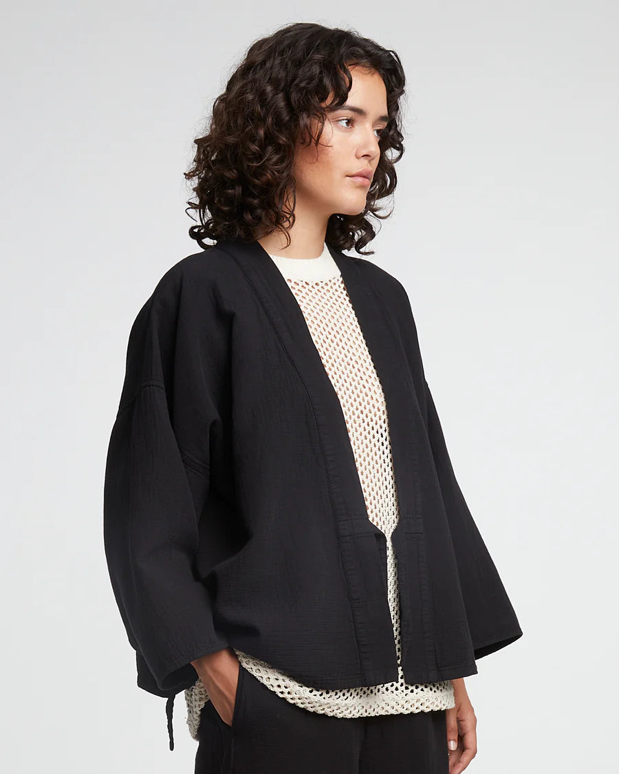 Kimono Double Cotton - Black