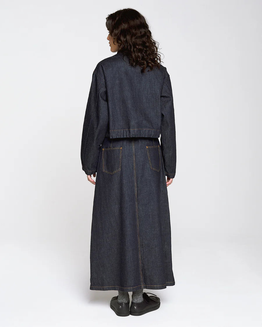 Bulb skirt Hemp Denim - Indigo