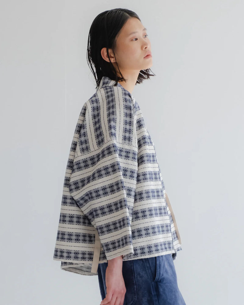 
                  
                    Kimono - Beldi Jacquard - Off White/ Blue
                  
                