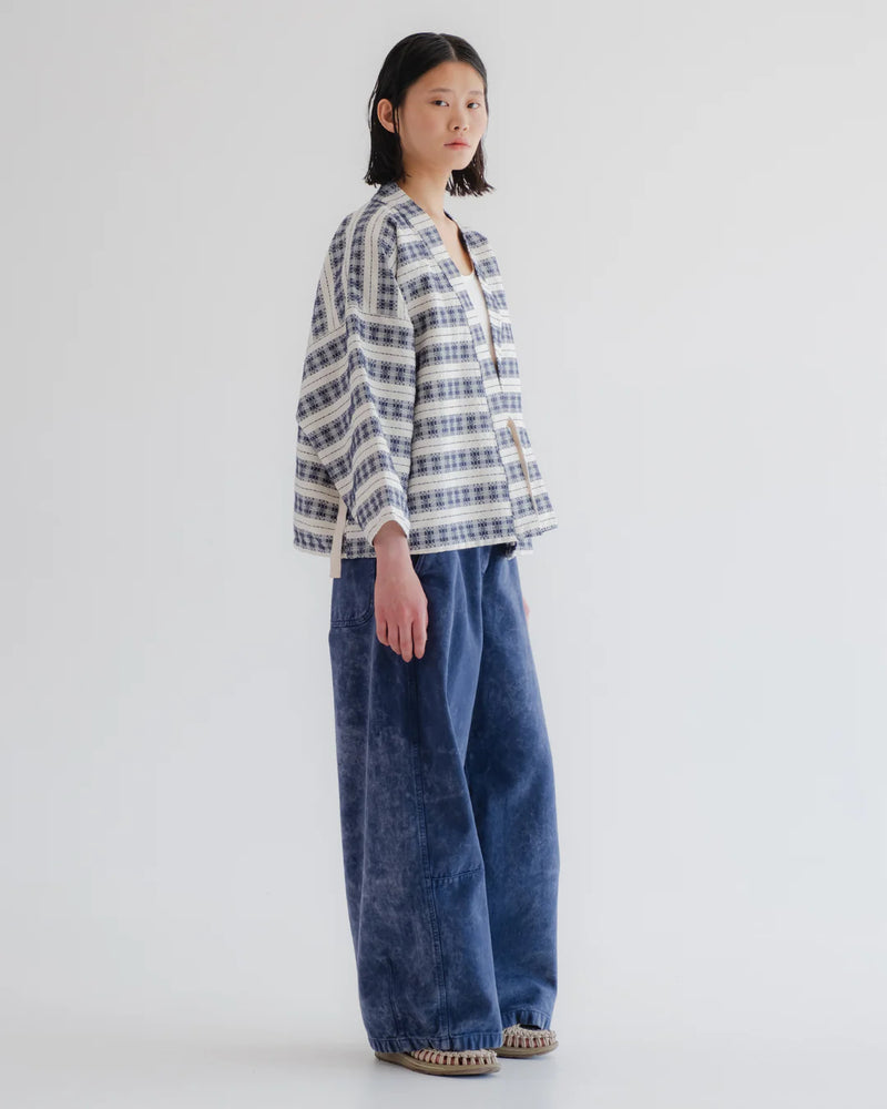 
                  
                    Kimono - Beldi Jacquard - Off White/ Blue
                  
                