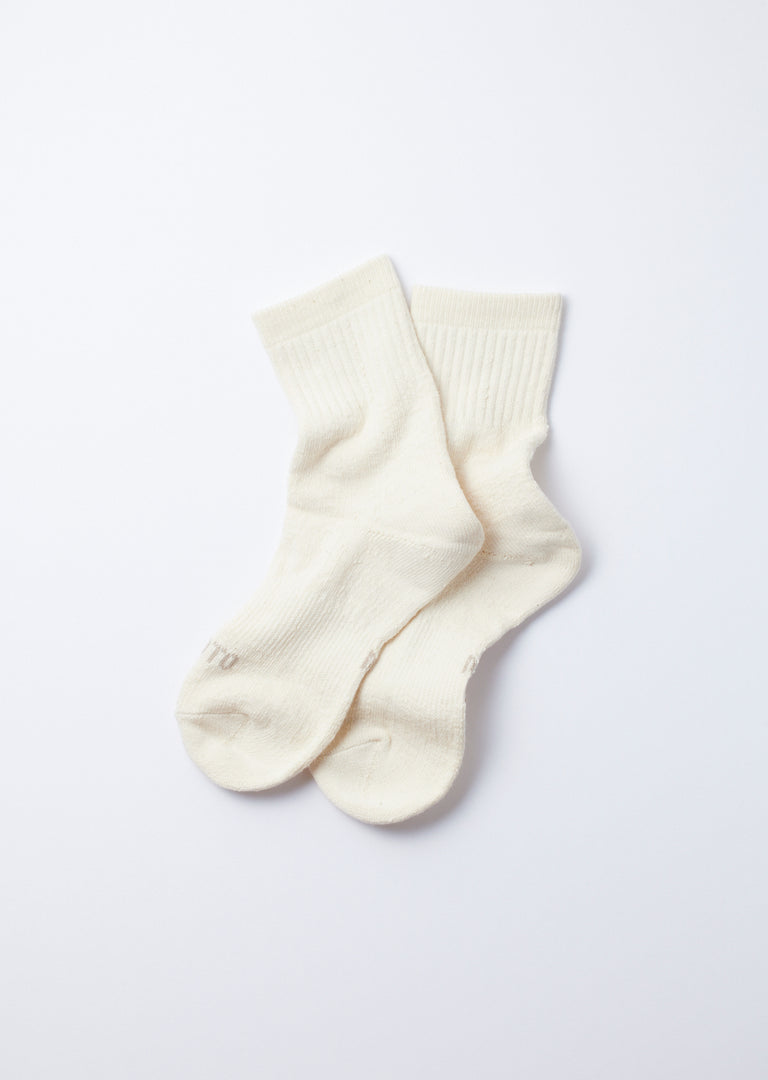 Double Face Mid Socks 'Organic Cotton' - Ivory - R1380