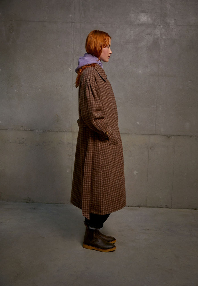 
                  
                    Edie Coat - Wool Check
                  
                