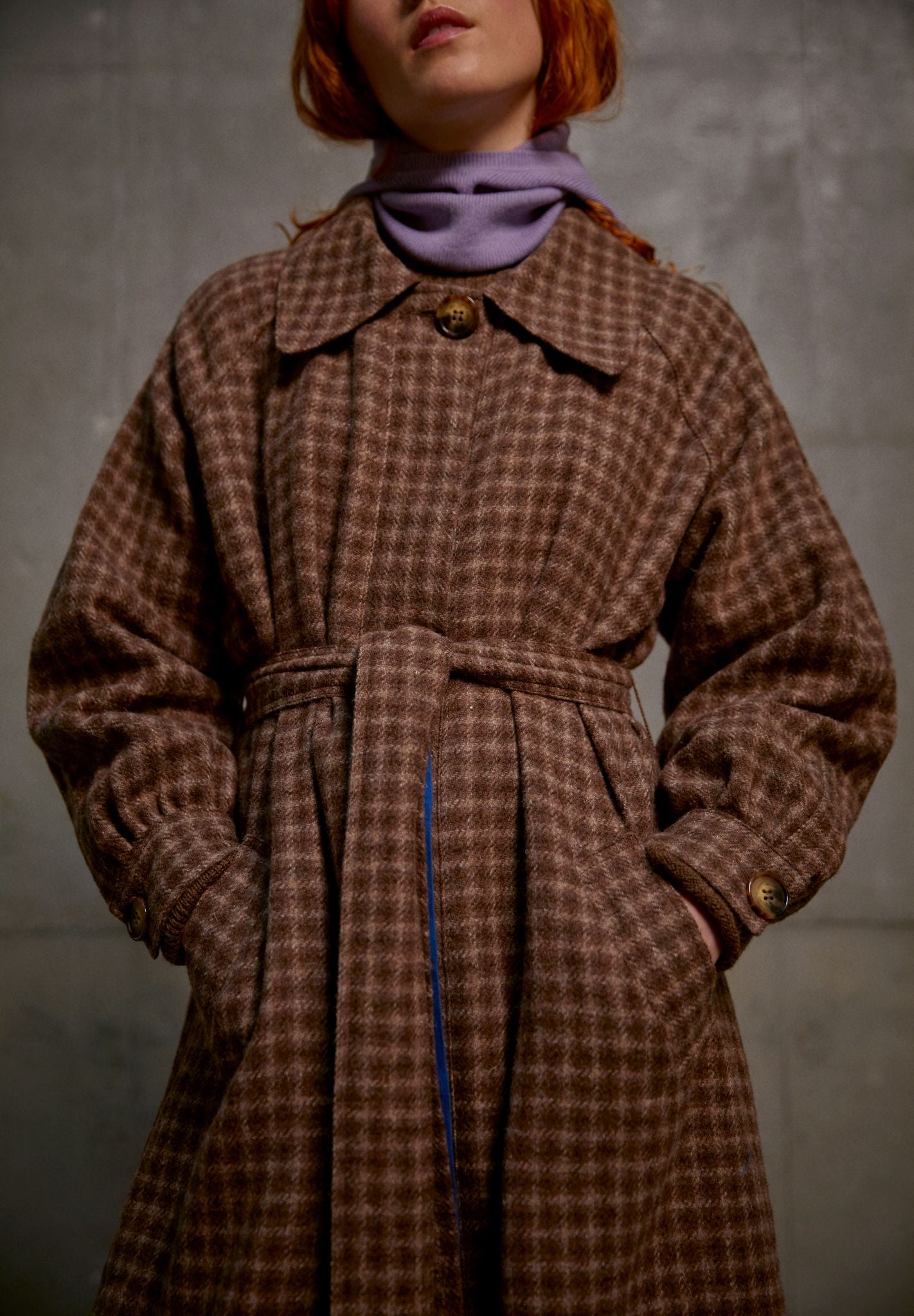 
                  
                    Edie Coat - Wool Check
                  
                