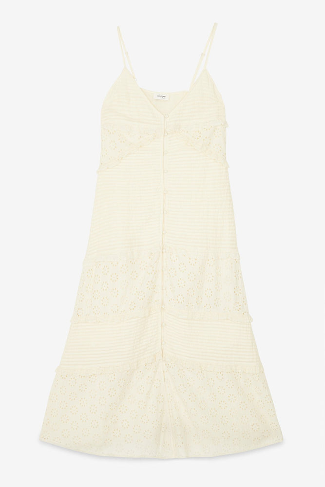 
                  
                    Broderie Anglaise Dress with Ruffles - Vaniglia
                  
                