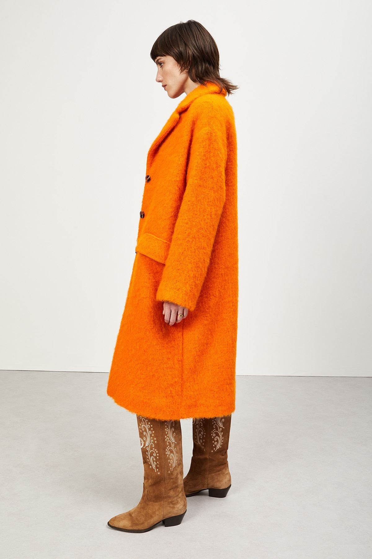 
                  
                    Wool-Blend and Mohair Coat - Arancione
                  
                