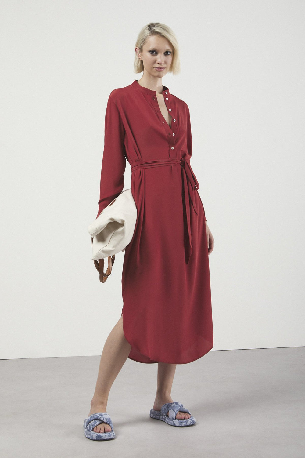 Silk Blend Dress - Ketchup