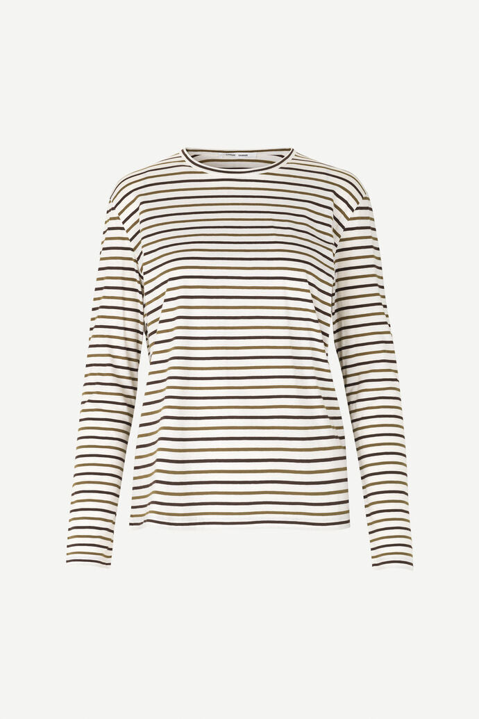 Nobil T-Shirt (LS Stripe) - Mole Stripe