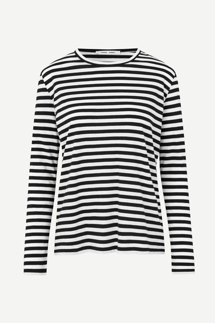 Nobil T-Shirt (LS Stripe) - Black/White