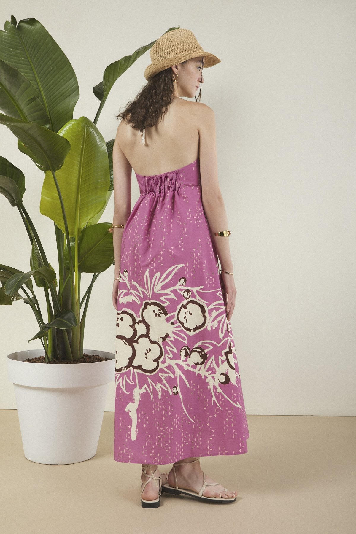 
                  
                    Cotton Long Dress - Geranio
                  
                