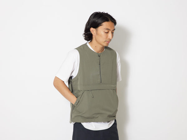 Takibi Weather Cloth Vest - Khaki – Curated Goods Ltd