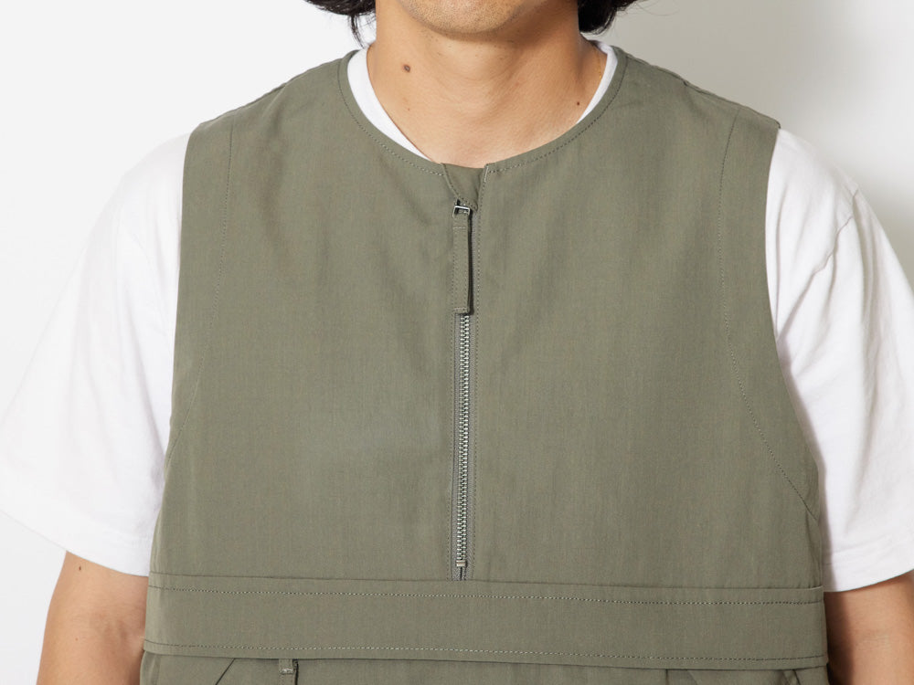 Takibi Weather Cloth Vest - Khaki – Curated Goods Ltd