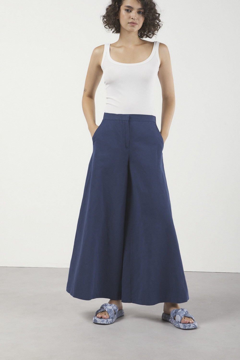 Palazzo Trousers - Blu