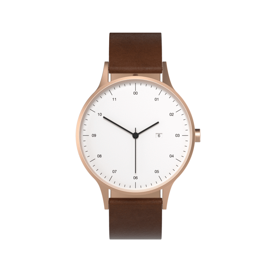 INSTRMNT - Every Day Watch 40mm - Rose Gold / Brown