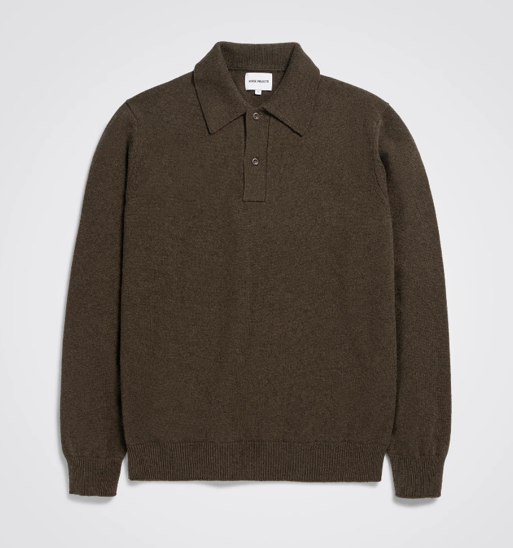 
                  
                    Marco Lambswool Polo - Dark Olive
                  
                