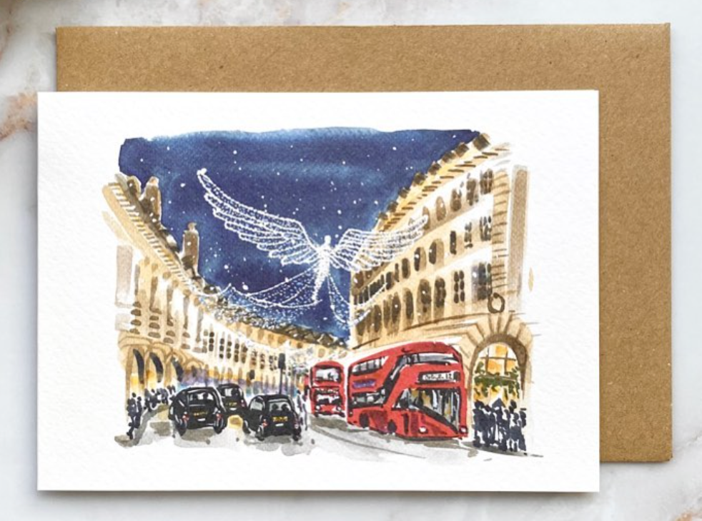 'Regent Street Lights' Christmas Card Pack