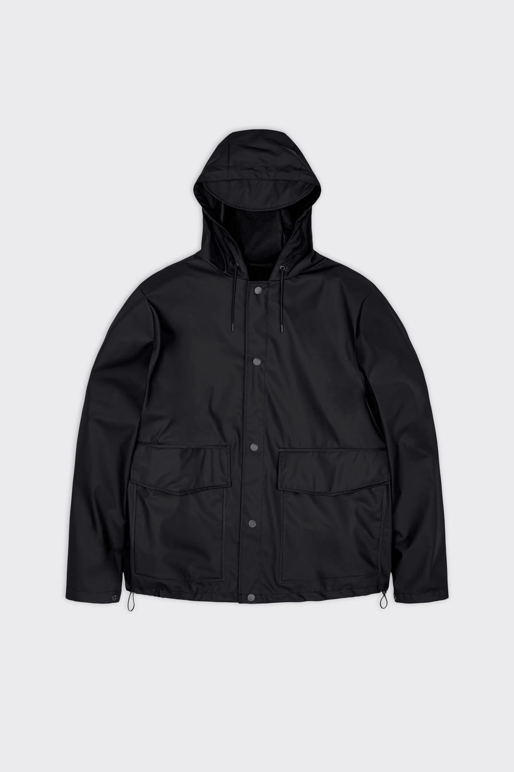 Short Hooded Coat - Black