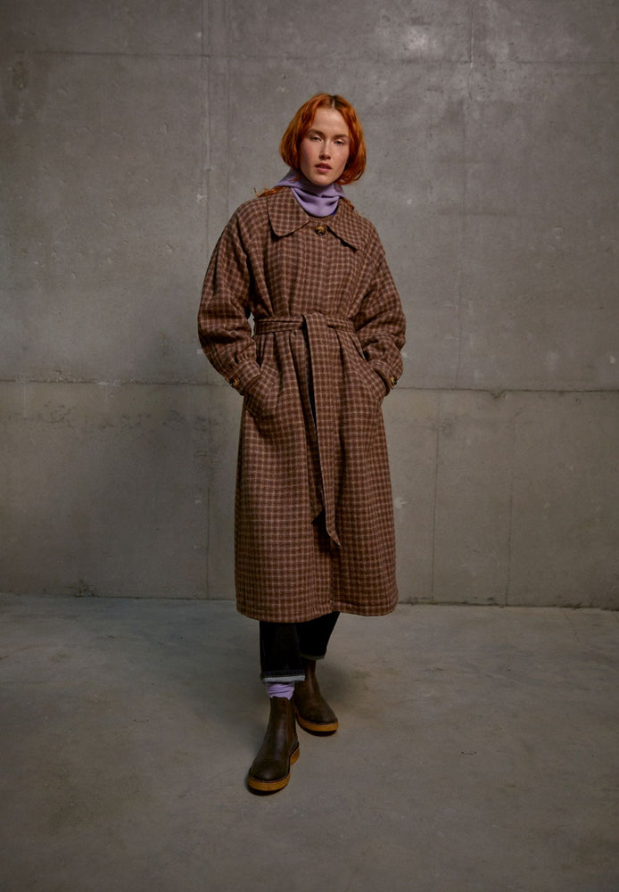 
                  
                    Edie Coat - Wool Check
                  
                