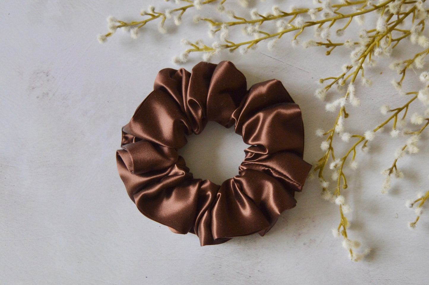 Silk Scrunchie - Chocolate