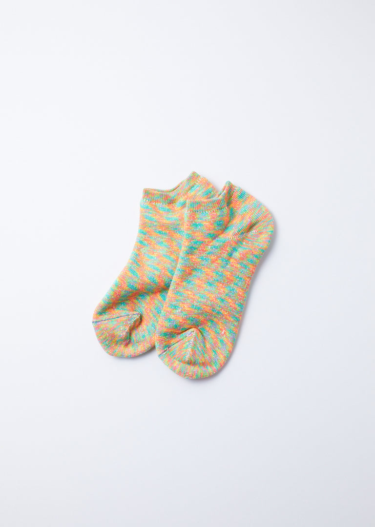 R1143 - Washi Pile Short Socks 'Kasuri' - Prism