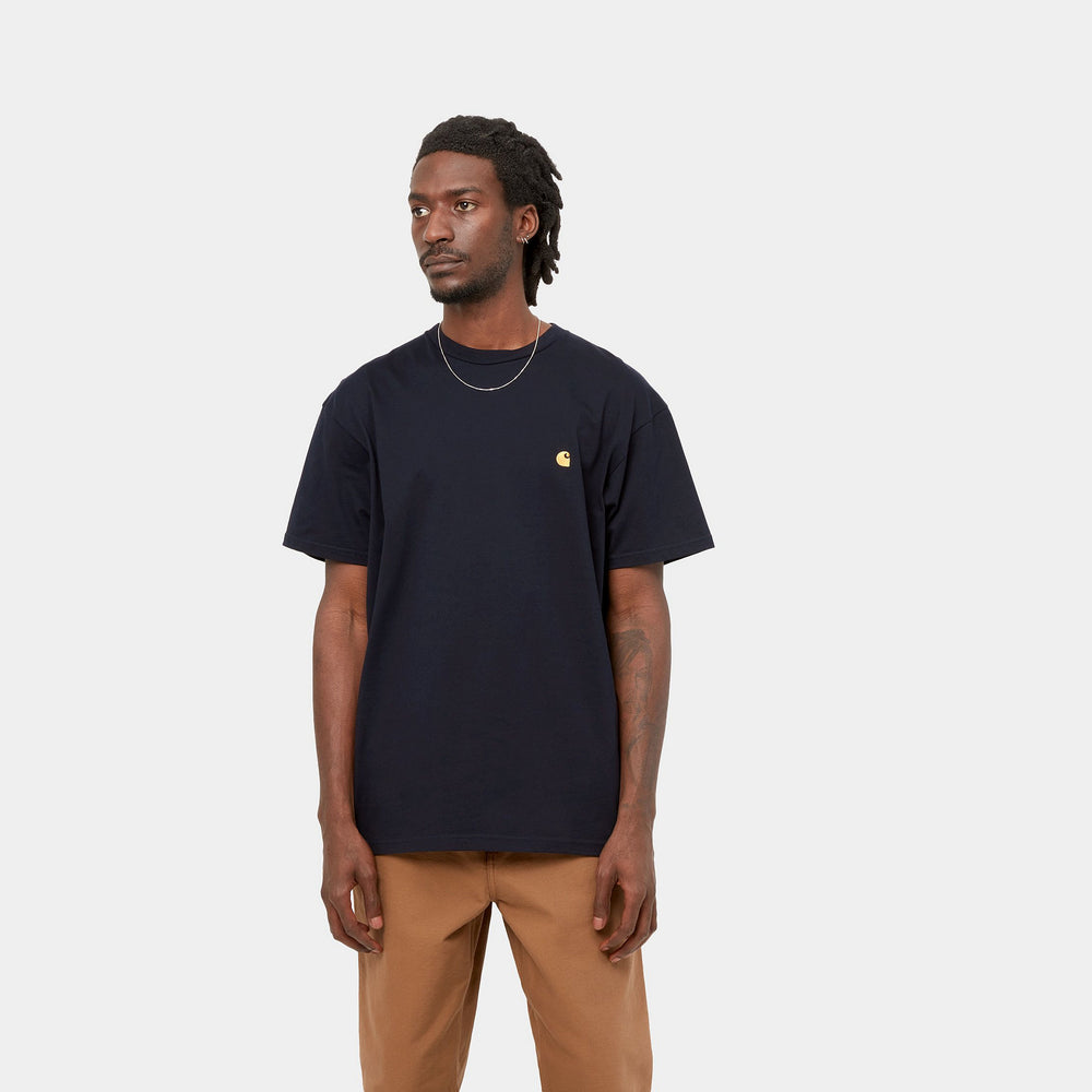 
                  
                    S/S Chase T-Shirt - Dark Navy/Gold
                  
                