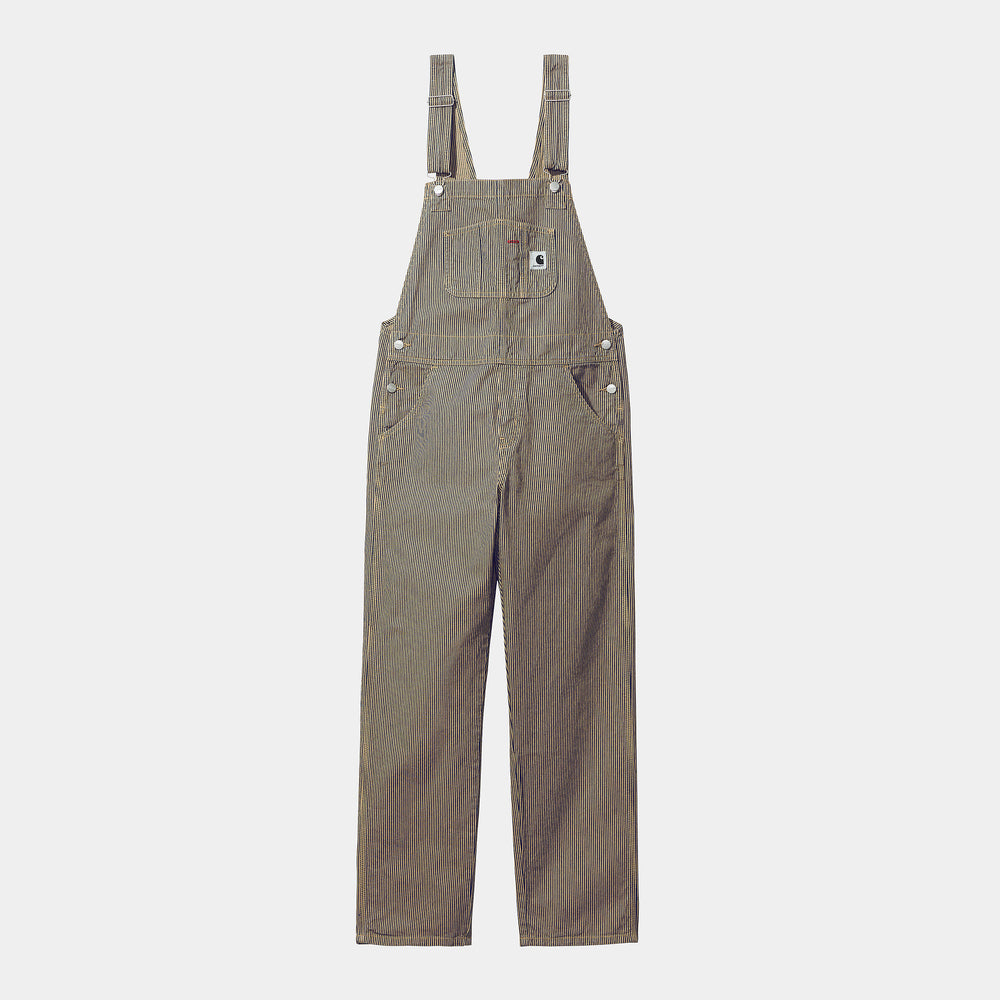W' Bib Overall Straight - Dusty H Brown / Blue (Garment Dyed)
