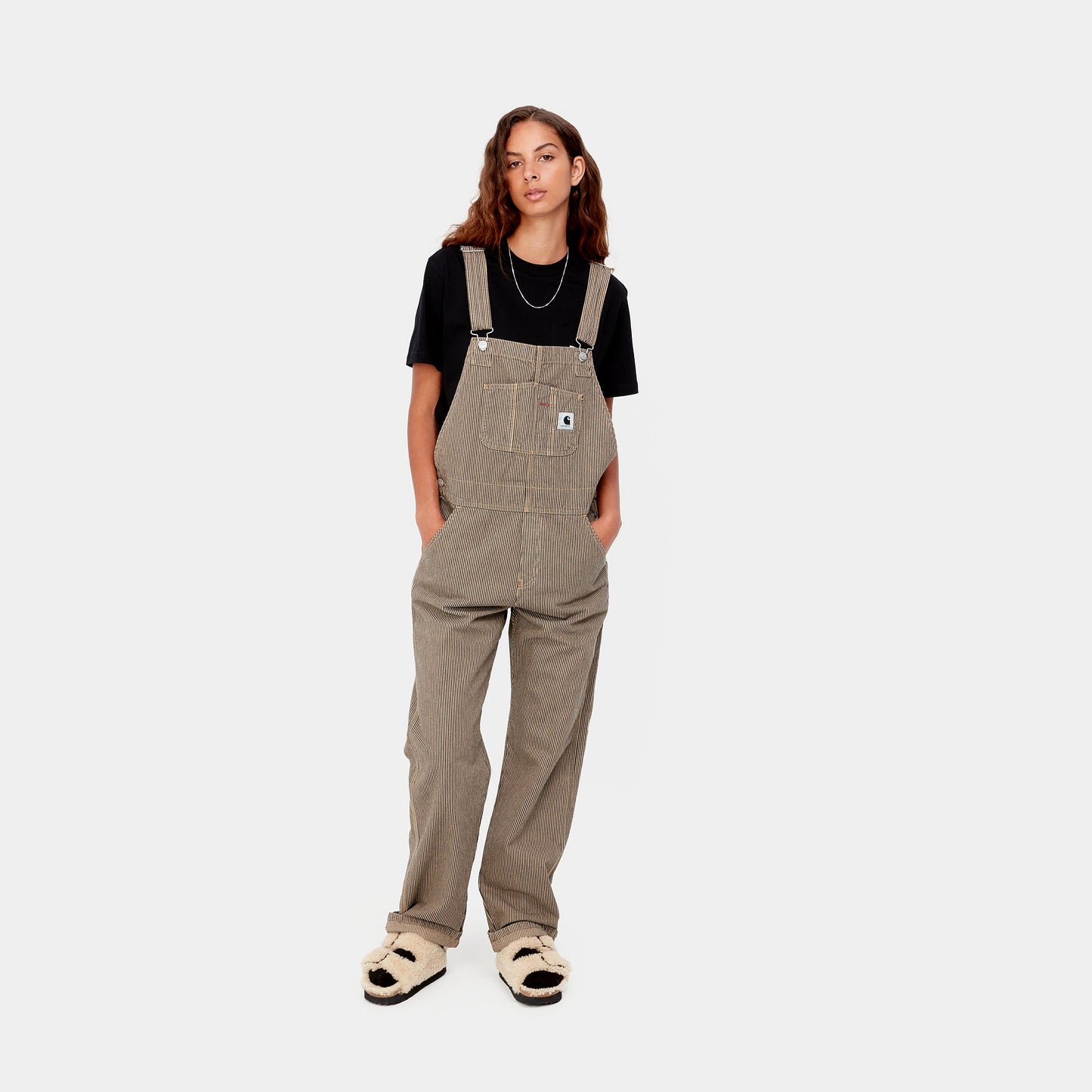 
                  
                    W' Bib Overall Straight - Dusty H Brown / Blue (Garment Dyed)
                  
                