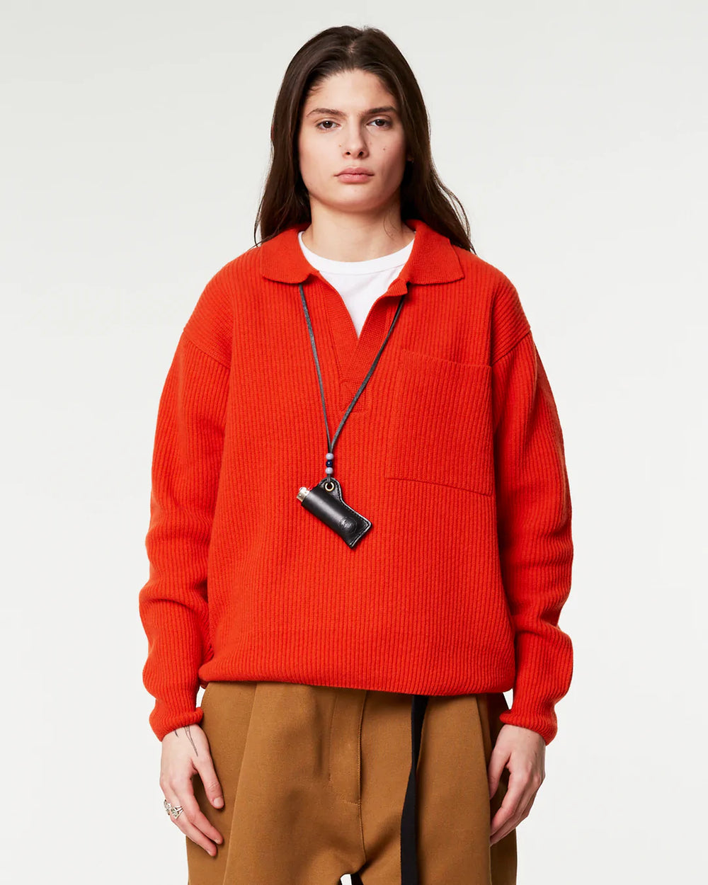Rugby Sweater - Wool - Orange